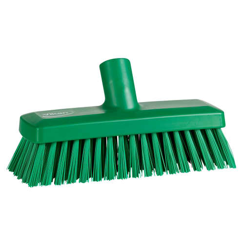 Balai lave-pont fibres dures alimentaire PLP 22,5cm vert Vikan photo du produit front L