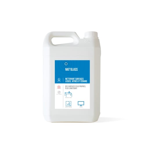 Nat'glass nettoyant vitres certifié ECOCERT bidon de 5L HTS Bio photo du produit front L
