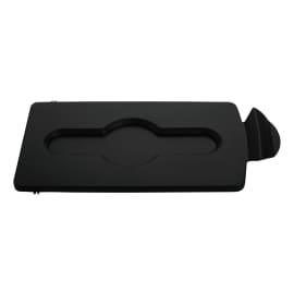 Couvercle fermé pour station de recyclage Slim Jim® noir Rubbermaid