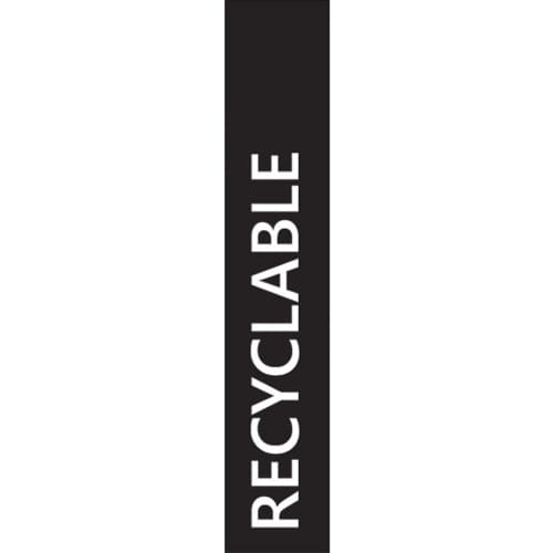 Etiquette autocollante ''Recyclable'' Medial photo du produit front L