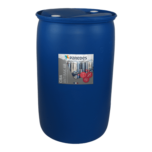 Désinfectant acide non moussant Paredes CIBA ANTIBAK AB fût de 225kg photo du produit front L