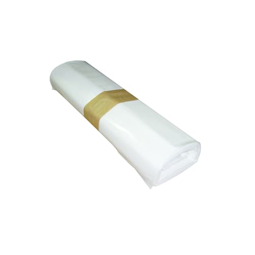 Sac plastique PE BD 110L blanc 40µm sans lien photo du produit