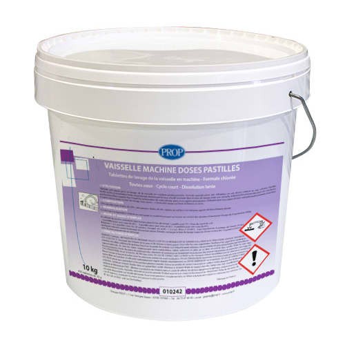 Tablettes vaisselle seau de 400 pastilles de 25g PROP photo du produit front L