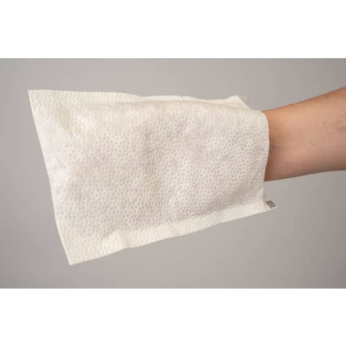 Gant de toilette non-tissé blanc 15 x 21 cm Kolmi photo du produit front L