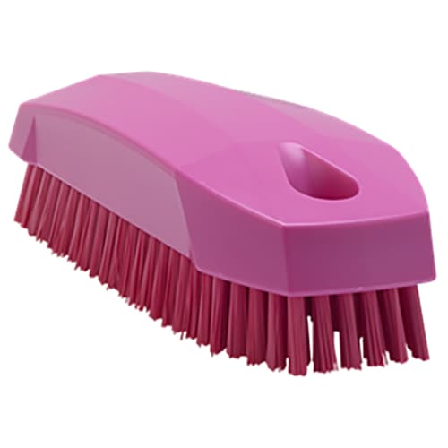 Brosse à ongles fibres dures alimentaire PLP 13cm rose Vikan photo du produit front L