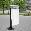 Poteau sur pied pour corbeille et porte sac Ø50 x 980 mm gris Rossignol photo du produit back S