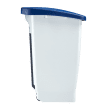 Poubelle mobile plastique à pédale 60L blanc/bleu Rossignol photo du produit side S