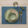 Set de table papier  30 x 40 cm bleu azur PEFC Manufacture de l'Éphémère photo du produit side S