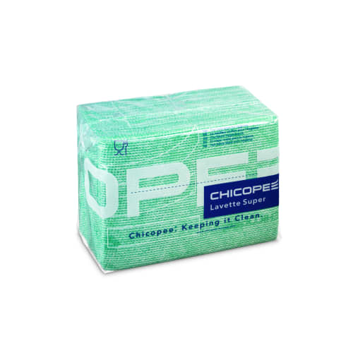 Lavette non tissée Super medium verte 80g/m² 34 x 37 cm Chicopée photo du produit front L