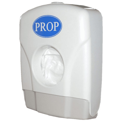 Distributeur de sachets hygiène périodique blanc PROP photo du produit front L