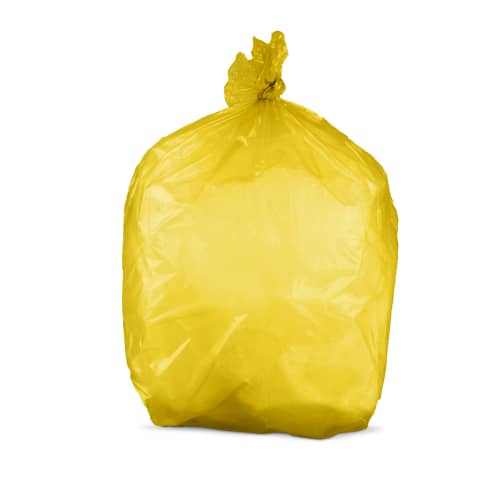 Sacs poubelle 110L jaune 40µ sans lien Paredes photo du produit front L