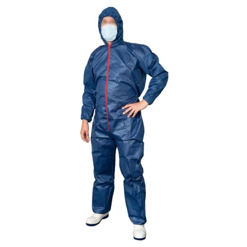 Combinaison Poligard PLP 70g/m² à cagoule bleu taille XXL Indutex photo du produit front L