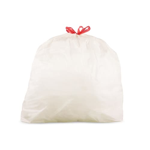 Sacs poubelle 50L transparent 24µ lien coulissant Paredes photo du produit front L