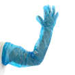 Gant à usage unique PE Paredes bleu 85cm photo du produit