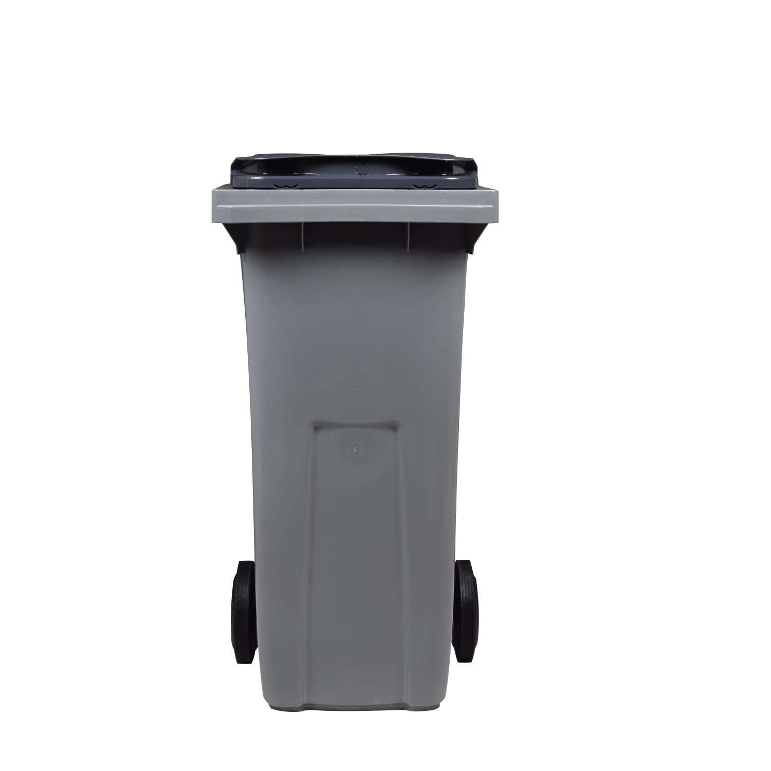 Conteneur plastique 2 roues 240L gris photo du produit Side View ZOOM