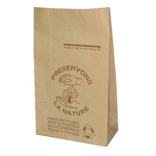 Sac papier 1 feuille 6L traitement anti-humidité W.S photo du produit front L