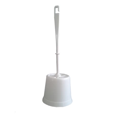 Ensemble porte balayette sanitaire Brosserie Marchand plastique blanc photo du produit front L