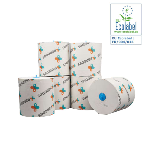 Essuie-mains rouleau blanc 175m certifié Ecolabel Paredes photo du produit front L