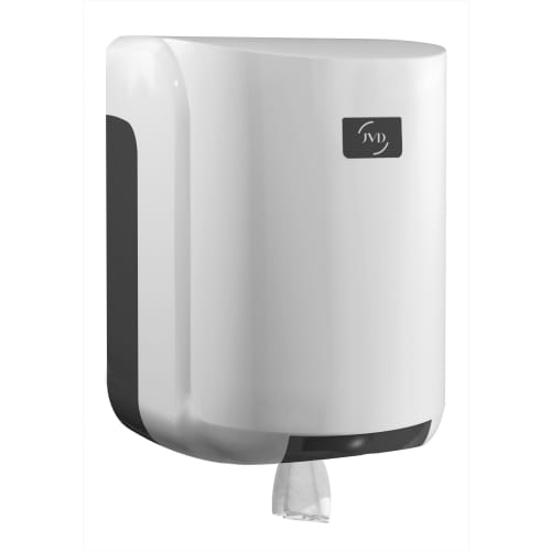 Distributeur d'essuyage dévidage central mural blanc ABS JVD photo du produit front L