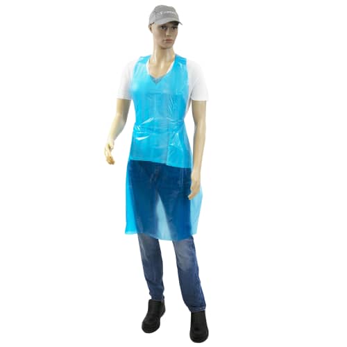 Tablier PE Paredes 25 µm bleu 70 x 120 cm taille S+ photo du produit front L