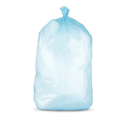 Sacs poubelle 110L PEHD  bleu translucide 17µm lien classique  Paredes photo du produit front L