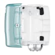 Distributeur d'essuyage dévidage central Tork M2 turquoise/blanc photo du produit side S