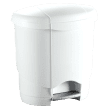 Poubelle plastique à pédale 4L blanc Tampel photo du produit