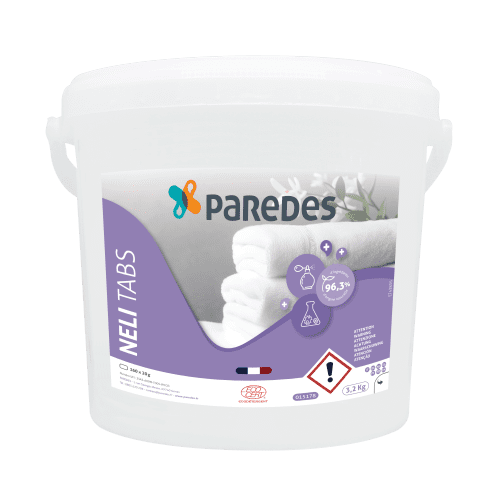Tablettes linge parfumées Ecocert Paredes Neli Tabs seau de 160 photo du produit front L