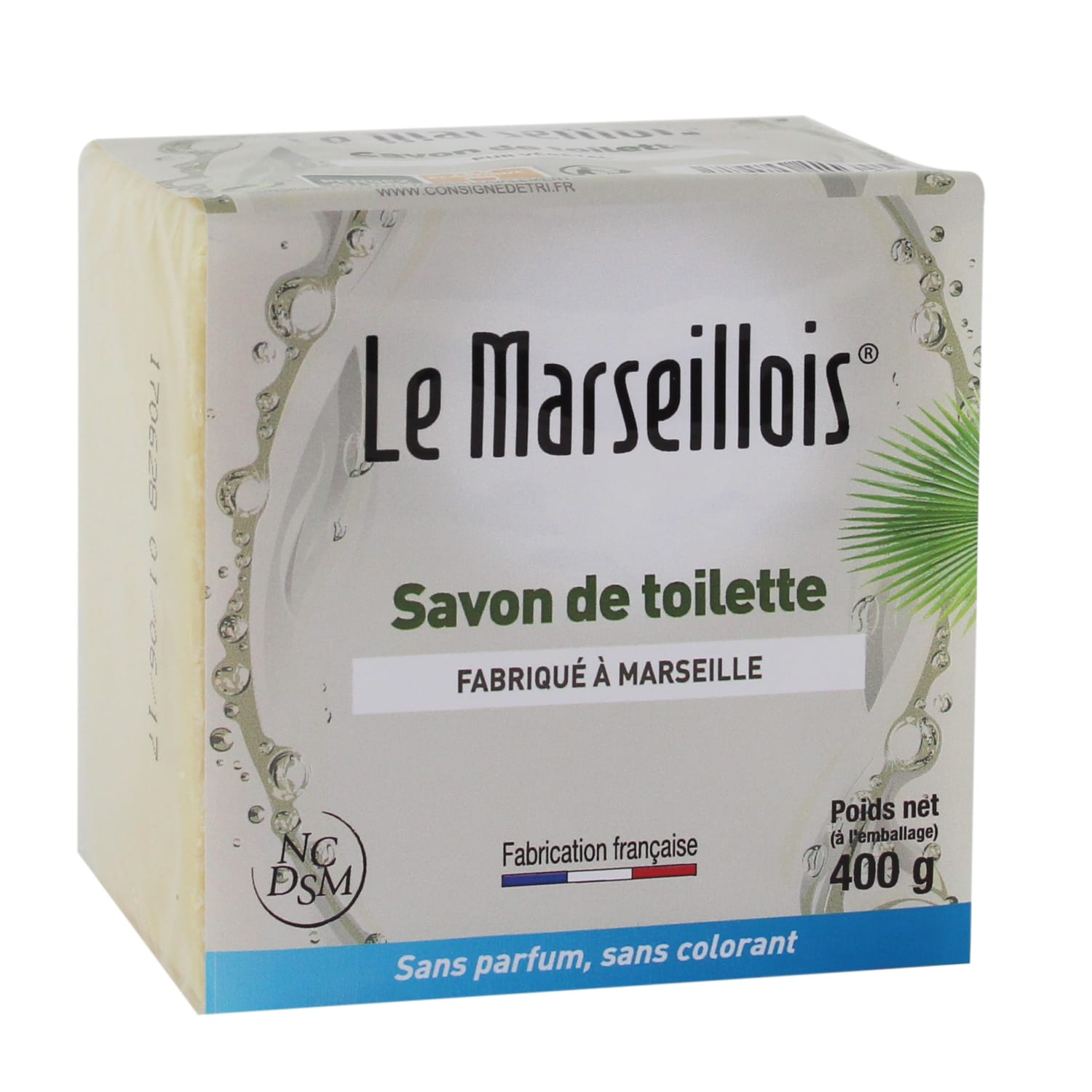 Le Marseillois savon de toilette bloc de 400g photo du produit