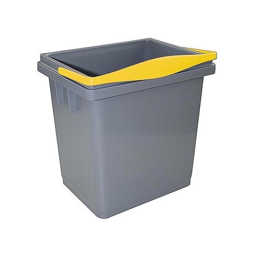 Seau PLP 4L gris anse jaune Filmop photo du produit front L