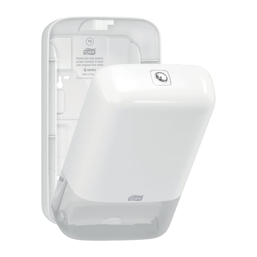 Distributeur de papier toilette blanc T3 photo du produit Back View L