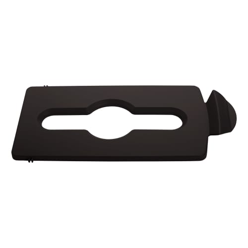 Couvercle fermé pour station de recyclage Slim Jim® brun Rubbermaid photo du produit front L