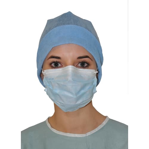 Masque médical Op-Air Tech type I bleu à élastiques Kolmi photo du produit front L