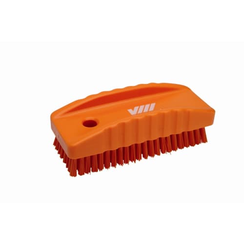 Brosse à ongles fibres dures alimentaire PLP 13cm orange Vikan photo du produit front L
