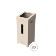 Poubelles carton à monter 75L marron JVD photo du produit