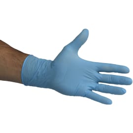 Gant de protection chimique nitrile PROP Optifirm 300 bleu non poudré 30cm