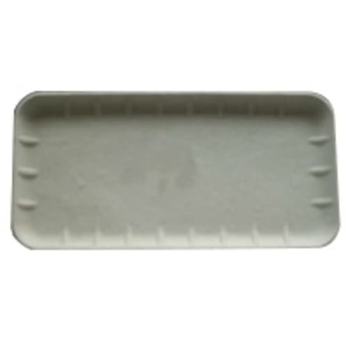 Plateau usage unique cellulose recyclée moulée gris photo du produit front L