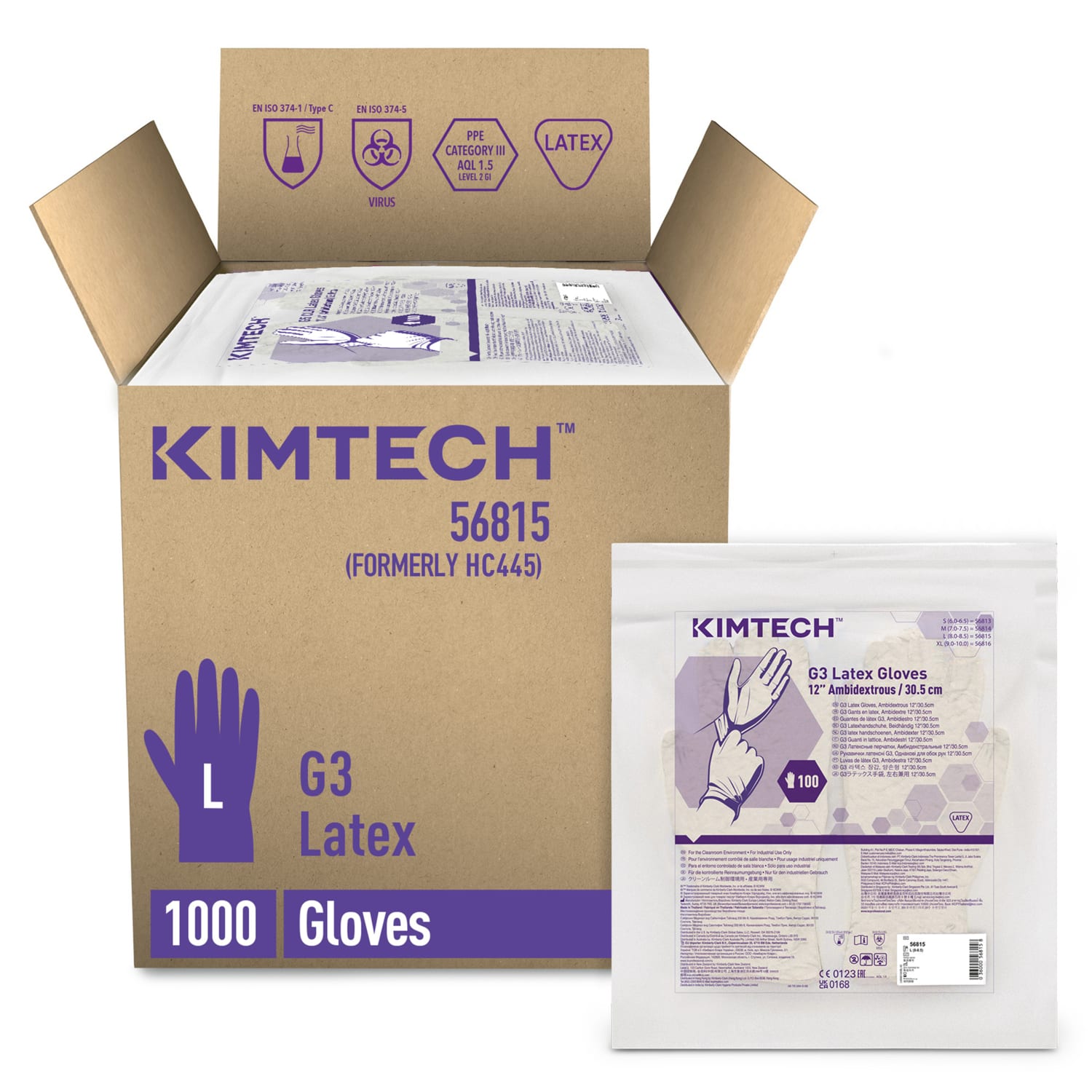 Gant de protection chimique latex Kimtech Pure G3 taille L photo du produit