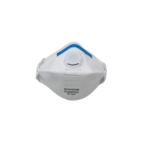 Demi-masque pliable horizontal à valve FFP3 NR D Singer photo du produit front L