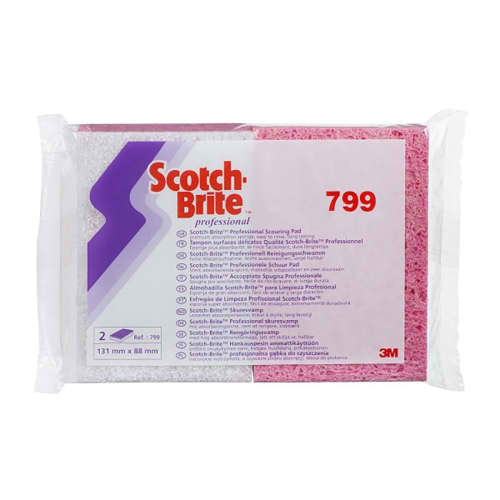 Eponges grattantes blanches Scotch brite photo du produit front L