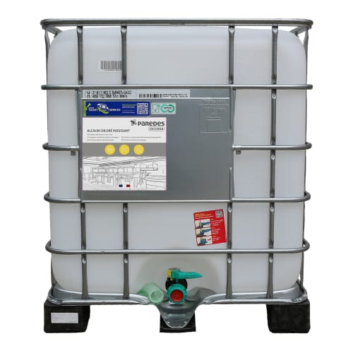 Détergent désinfectant alcalin moussant Paredes Access Alcalin chloré moussant bidon de 1150Kg photo du produit front L