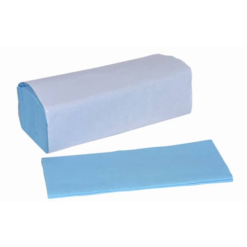 Essuie-mains plié bleu 2 plis 21,5 x 35 cm Paredes photo du produit front L