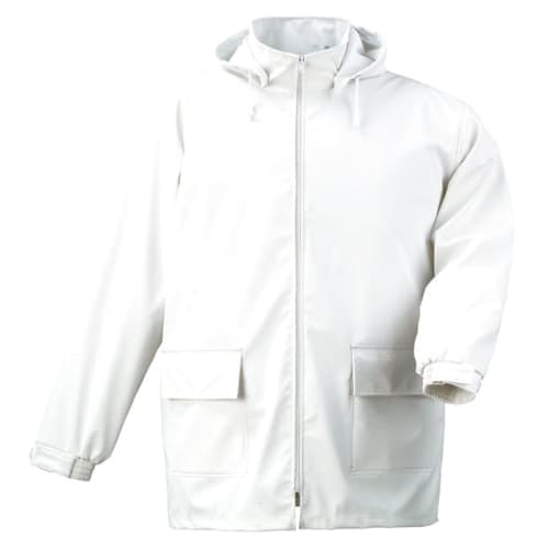 Veste Lorient polyester/polyuréthane imperméable Coverguard blanc taille M photo du produit front L
