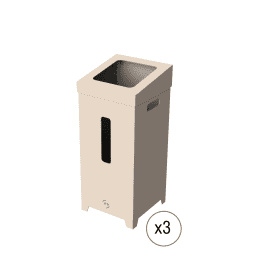 Poubelles carton à monter 75L marron JVD