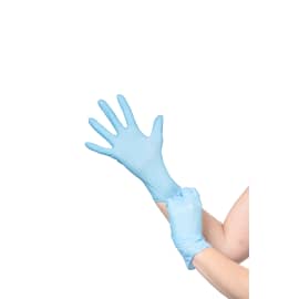Gant à usage unique nitrile Medicom Coverfeel Care long bleu non poudré  Manchettes Longues taille S
