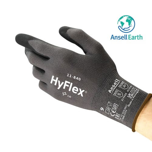 Gant de manipulation fine Ansell HyFlex® 11-840 enduction mousse nitrile taille 7 photo du produit front L