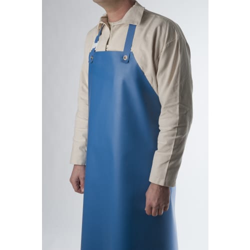 Tablier nitrile bleu Europrotex 90 x 115 cm avec attaches standards photo du produit front L