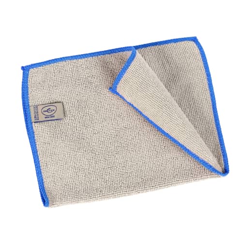 Essuyage microfibre Mini 200 gris surjet bleu 23 x 35 cm Decitex photo du produit front L