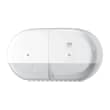 Distributeur de papier toilette 2 rouleaux mini géant Tork Smartone à dévidage central blanc photo du produit