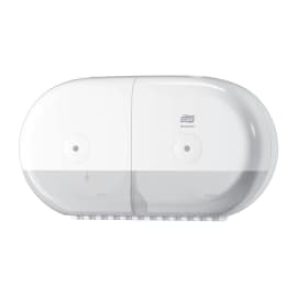 Distributeur de papier toilette 2 rouleaux mini géant Tork Smartone à dévidage central blanc
